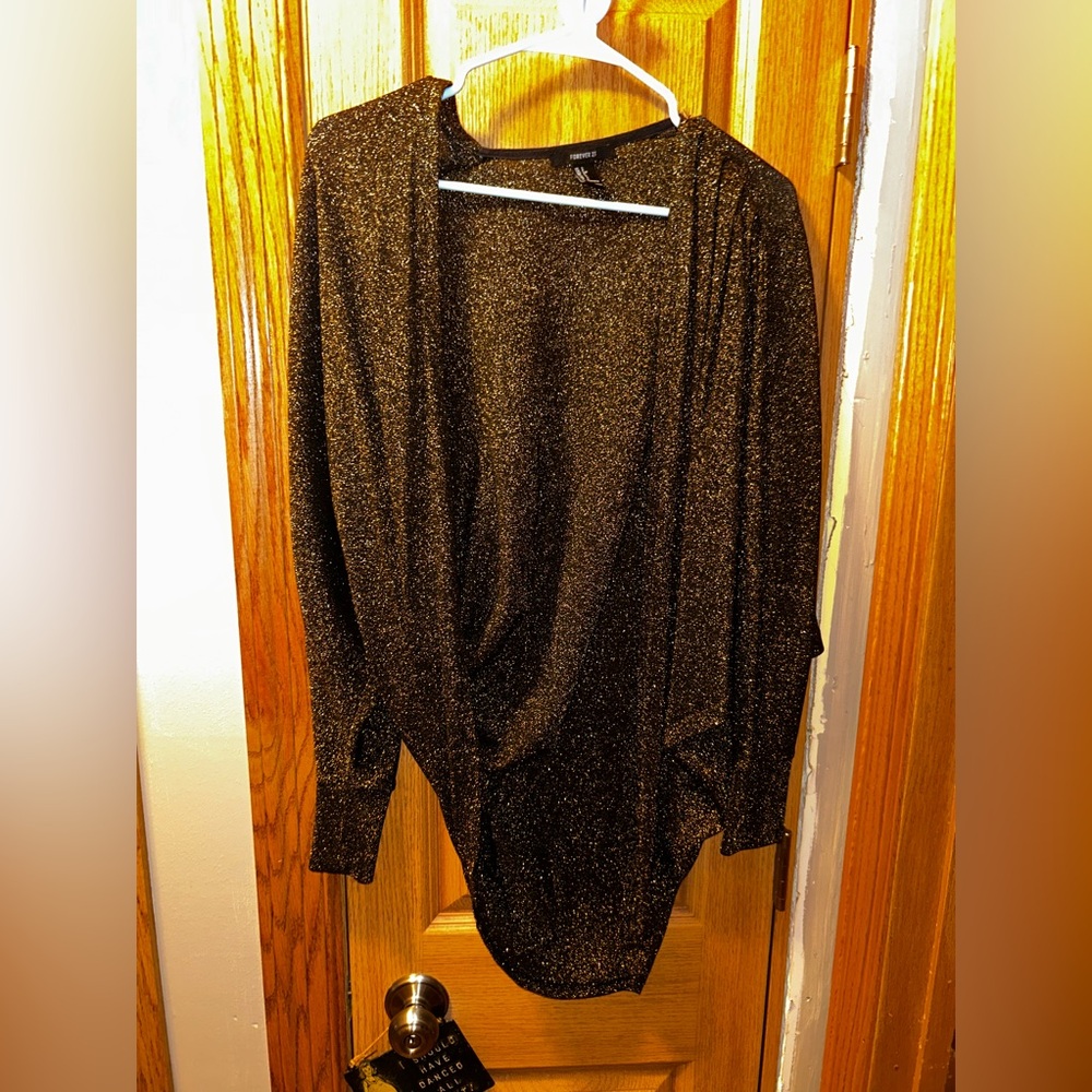 Black and gold sparkle sweater